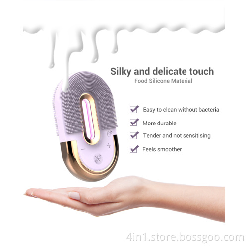 Facial skin cleansing brush
